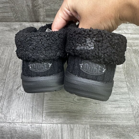 Hey Dude Wendy Fold Kids size 11 Brushed Cozy Slip On Shoes - Picture 6 of 8